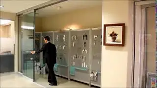 Телескопические раздвижные стеклянные двери Elephant Kayar sliding