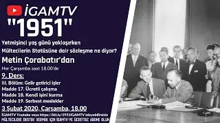 1951 - Ders #9: Gelir Getirici İşler Madde 17-18-19