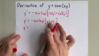 Derivative of y=cos(xy)