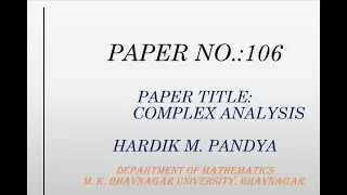 Complex Analysis Lecture 4