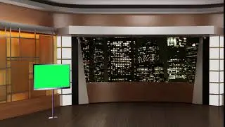 news tv studio set 38 virtual green screen background loop