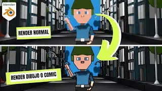 Render Con Estilo De Dibujo O Comic En Blender - FreeStyle | Rápido Y Fácil
