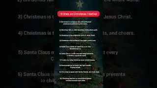 10 lines on Christmas festival🎄#youtubeshorts #christmas #viral #learning #spokenenglish#shortessay