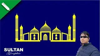 Taj Mahal Design In Corel Draw | How To Make Taj Mahal In Corel Draw | Corel Draw Me Taj Mahal