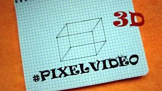 How To Draw 3D Rectangular parallelepiped #pixelvideo