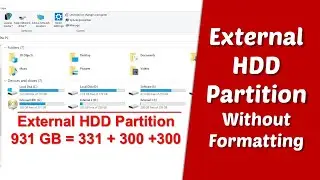How to Partition External Hard Drive without Formatting | Hard Disk Partition 1 TB