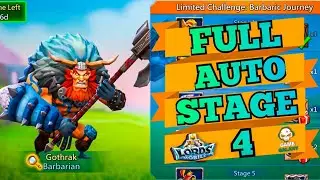 Lords Mobile Limited Challenge Barbaric Journey Stage 4 Auto | Gothrak Barbarian Stage 4 Fully Auto