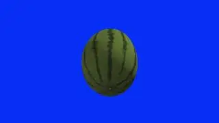 Transitions footage on a blue screen for video. Footage on a green background chromakey, watermelon