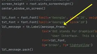 Python 036 - Adding frames and widgets