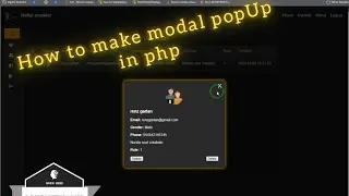 How to make modal popUp and show clicked details - php