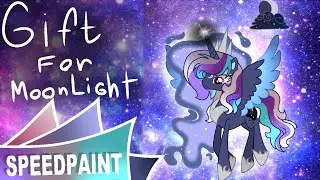 SpeedPaint - Gift For Youtuber #7 - Princess Moonlight