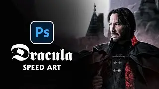 I turned KEANU REEVES into DRACULA | October Special | Halloween Photoshop Speed Art