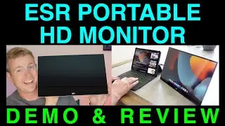 ESR Portable Slim HD Monitor for Laptop Tablet 15.6 in External Display Demo & Review