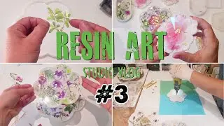 Resin Art Studio VLOG #3  | The day I made a three layer cake display and 6 flower coasters