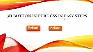 Understand how to create 3D button in pure CSS with easy example