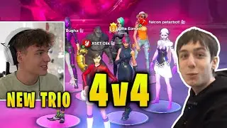 Clix with New Trio vs Peterbot's Team in 4v4 Boxfight Wager!