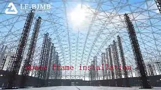 Space frame warehouse 3D display with steel structure