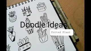 How to Draw Potted Plant/ Doodle with Me