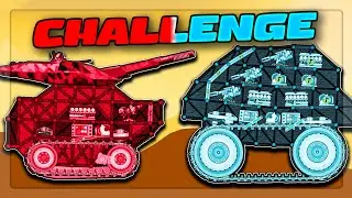 CHALLENGE - ONLY TWO WHEELS Tank Battle Royale: RED VS BLUE in Forts!