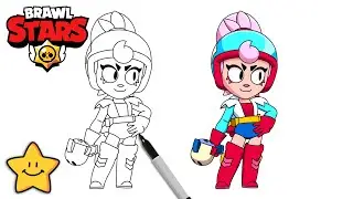 How To Draw JANET 👩‍❤️‍👩 | Brawl Stars | New Brawler | Step By Step