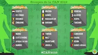 CAN 2019 : Les 6 Groupes de la Coupe d'Afrique