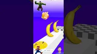 Armorjia Reverse mixed girl jumping damege banana, apple, orenge, watermelon part 198