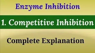 Lect 8(P5)- | Enzyme Inhibition | Types of Inhibition | Competitive Inhibition in Detail | Km shift