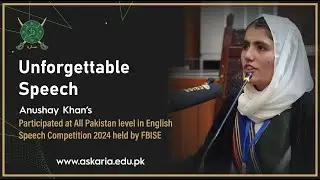 Anushay Khan 1st Position in English Speech Competition