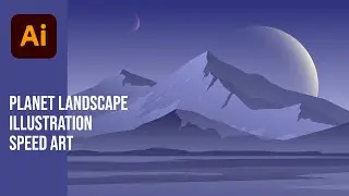 Planet |  Landscape Illustration | Speed Art | Adobe Illustrator CC2021