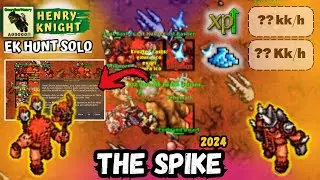 Tibia - Knight Level 232 hunt solo THE SPIKE | Ek Hunt Solo #196