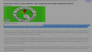 Budget Delay: Kurdistan & Baghdad  - Oil Law & 23 Budget