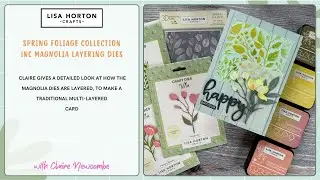 FLORAL LAYERING DIES WITH SPRING FOLIAGE STENCILS