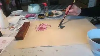 Хризантема  Китайская живопись, Светлана Плакасова, 蓝雪。
