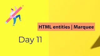 HTML entities | Marquee