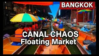 Floating Market Chaos in Damnoen. Where To Travel in Bangkok 🇹🇭