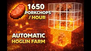 Minecraft 1.21.11 | Automatic Hoglin Farm – 1650 Porkchops/Hour! (Java edition)