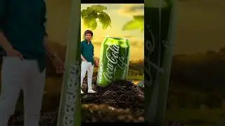 Coca Cola Miniature Photo Editing || Picsart Design Photo Editing Tutorial #short #JerinEditz