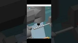 SprutCAM Mill 4 Axis Shaft Helical Simulation #sprutcam #millturn #mill4axis #cadcamsolutions