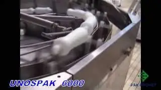 Unospak 6000 - автоматическая установка для доставки бутылок на конвейер