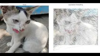 Stylization threading | drawing images with random lines | Algorithm | python
