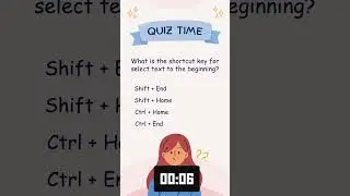 What is the shortcut key for select text to the beginning?