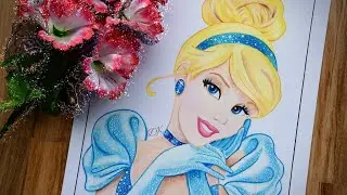 Drawing Disney Princess Cinderella♡| Dhruvi Kakkad |
