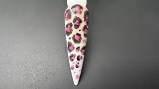 🐆 Leopard Print Nail Art Tutorial 4K