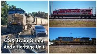 Chasing a CSX Grain Train Hamlet to Aberdeen, NC! Ft. 911