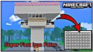 Best And Efficient Iron Farm In Minecraft PE/Bedrock Edition 1.20 || Biggest Iron Farm Minecraft PE