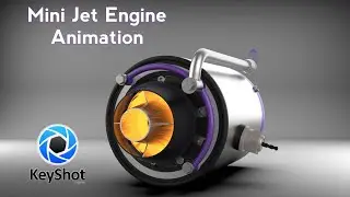 Mini Jet Engine Animation-Keyshot