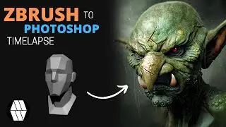 ZBrush to Photoshop Timelapse - 'Goblin Bust' Concept