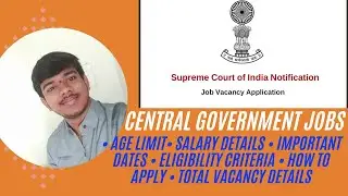 Supreme Court of India Notification 2024 #supremecourt #supremecourtofindia #job2024 #viralshorts
