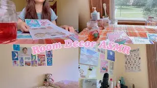 [ASMR] College Dorm Decor Vlog | No Talking | Relaxing Paper Cutting Sound  | Munching Sound