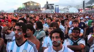 Argentina vs Holanda en la Fan Fest Rio
